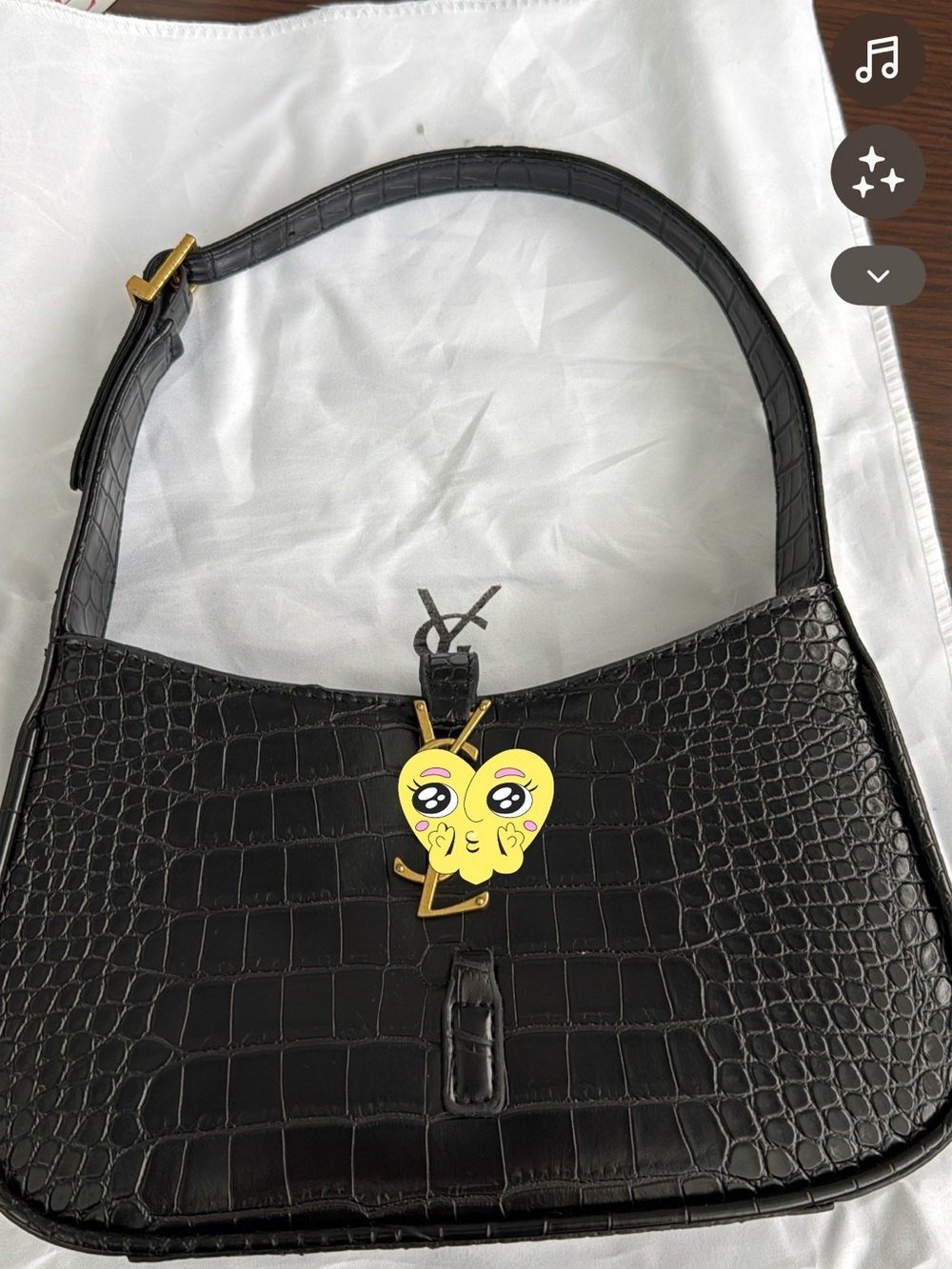Inspired Black Shoulder Bag